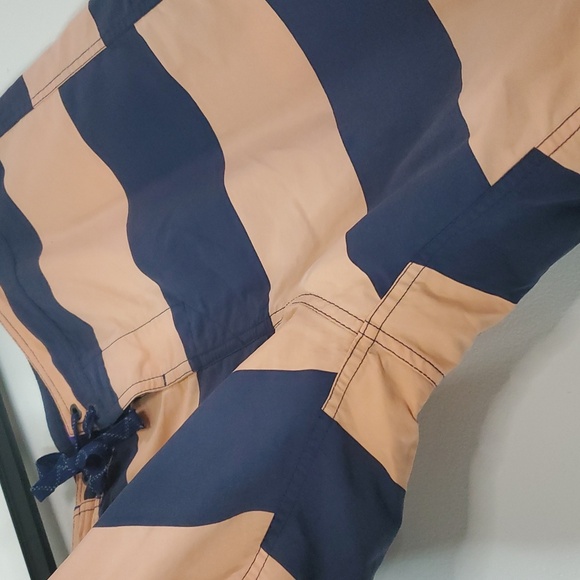 Patagonia Mens Wavefarer 8' Board Shorts Size 34 Alisal Stripe Navy Blue Pocket - Picture 5 of 11